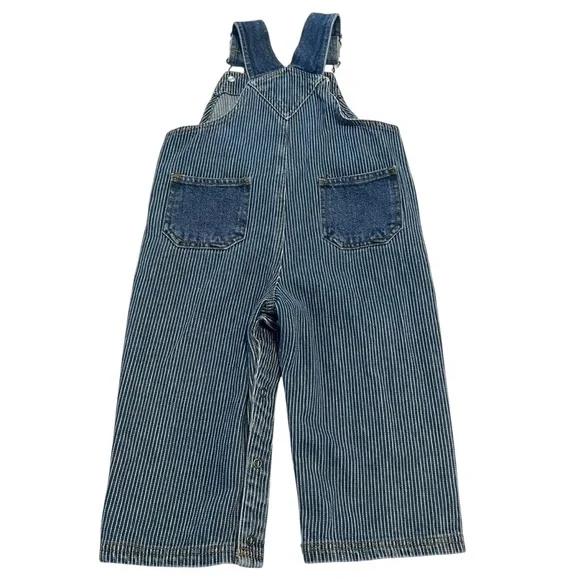 Vintage Small Steps Railroad Stripe Overalls – 24M | T is for Trucks - Picture 5 of 8